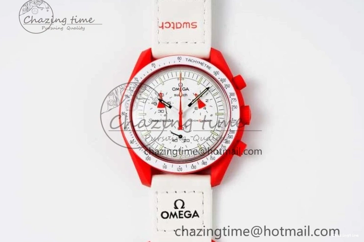 0705 Speedmaster Misson To Mars 1:1 Best Edition White Dial On Nylon Strap Quartz Bold 7862